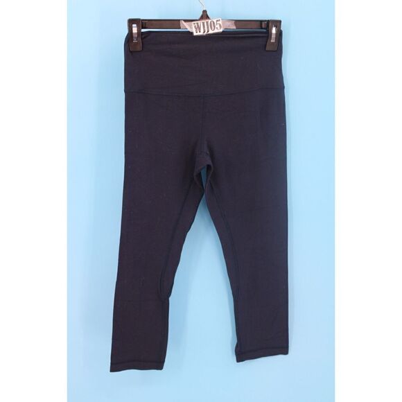 LULULEMON HIGH RISE CROP IN NAVY SIZE 6 WOMENS - Picture 1 of 6